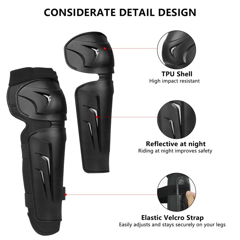 AIDY-PRO Motocross Knee Pads Motorcycle Elbow Pads, Motorcycle Protective Gear for Men Women Youth, Adjustable Motorcycle Knee Guards for Dirt Bike Mountain Bike - Image 2